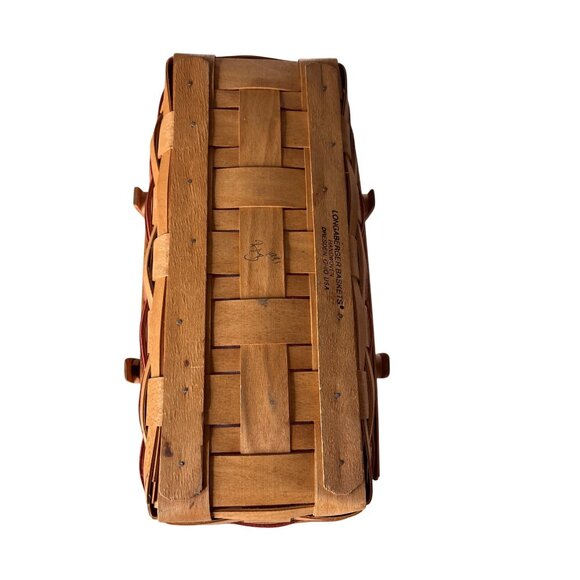 Vintage 1991 Longaberger Rectangle Basket with Double Swing Handles - Picture 10 of 13